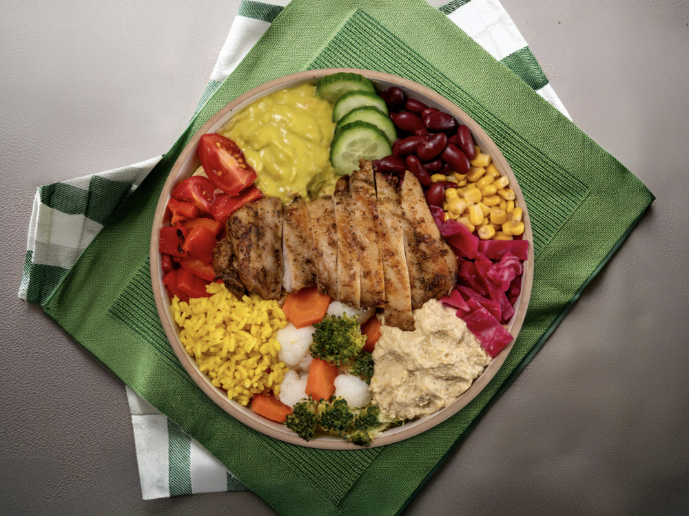 Humuslu Tavuk Pirzola Bowl