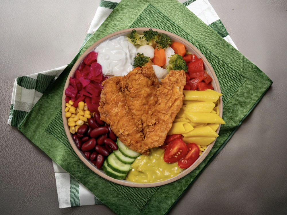 Çıtır Tavuklu Makarnalı Bowl