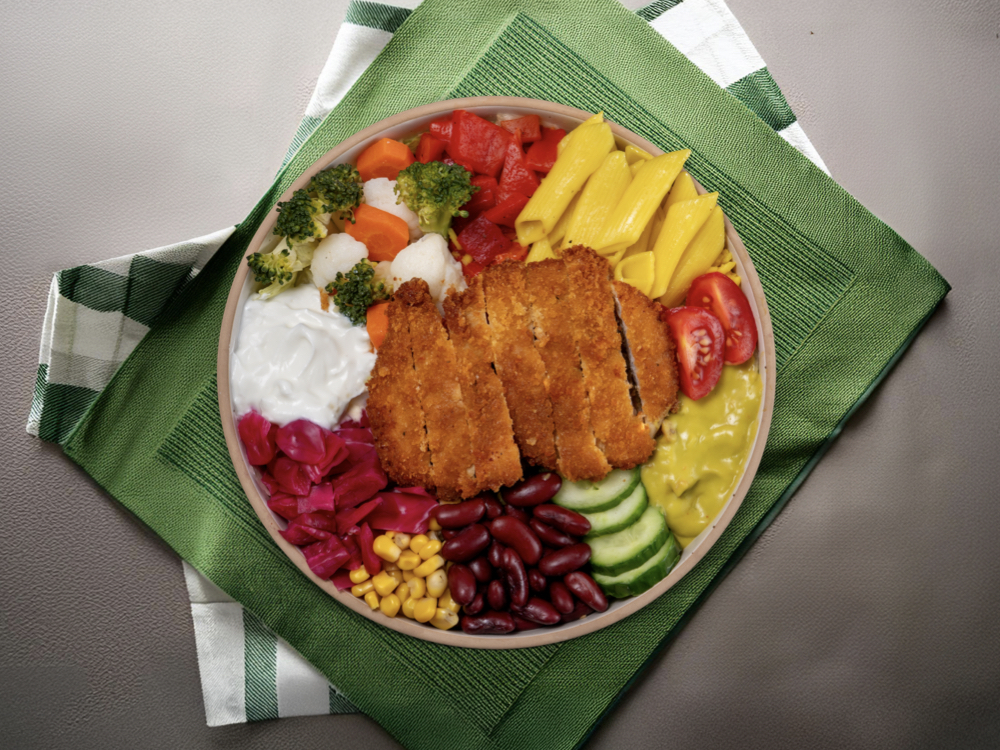 Makarnalı Schnitzel Bowl
